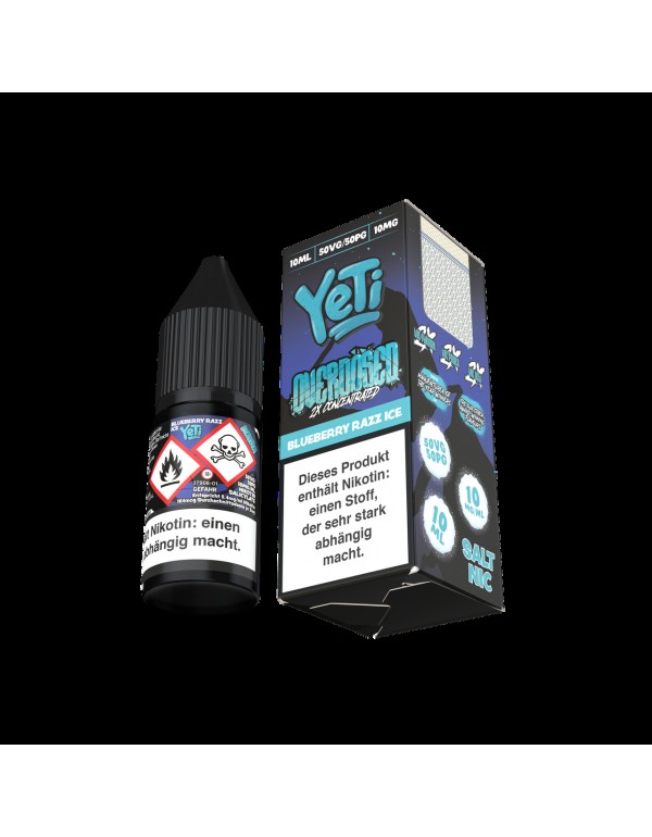 YETI OVERDOSED Blueberry Razz Ice Nikotinsalz Liqu...