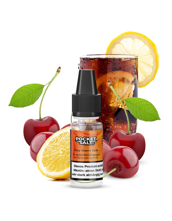 Pocket Salt Fizzy Cherry Cola Nikotinsalz Liquid 2...