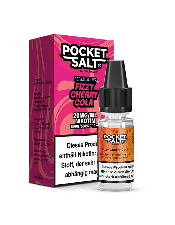 Pocket Salt Fizzy Cherry Cola Nikotinsalz Liquid 20mg/ml by Drip Hacks