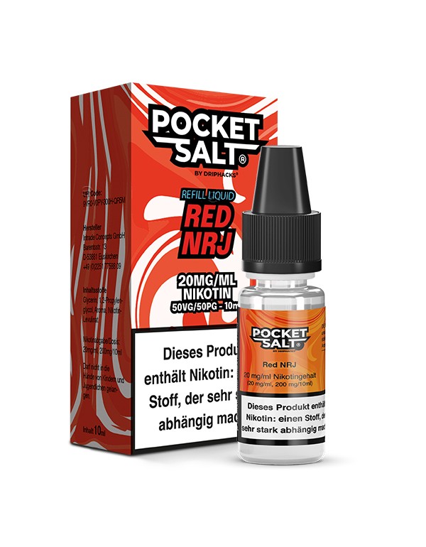 Pocket Salt Red NRJ Nikotinsalz Liquid 20mg/ml by Drip Hacks