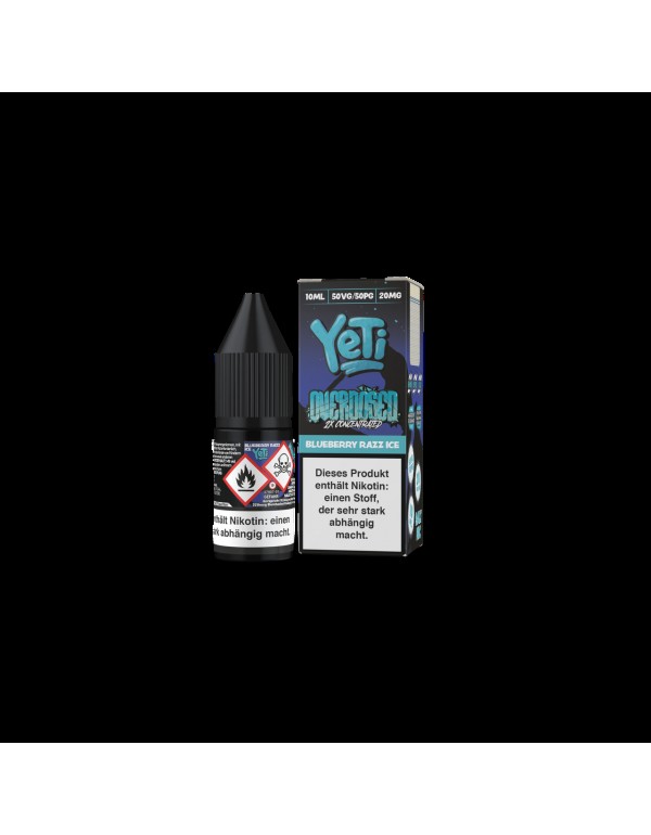 YETI OVERDOSED Blueberry Razz Ice Nikotinsalz Liqu...