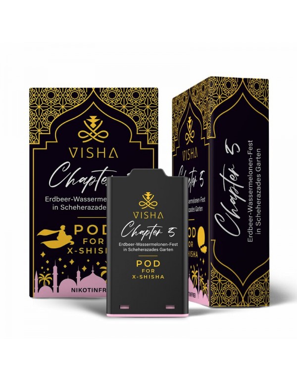 VISHA - X-Shisha Pod Chapter 5 - 0mg - Erdbeer-Was...