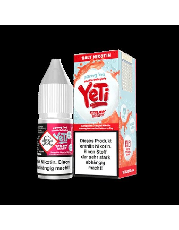 YETI Strawberry Nikotinsalz Liquid 10ml - 10mg/ml