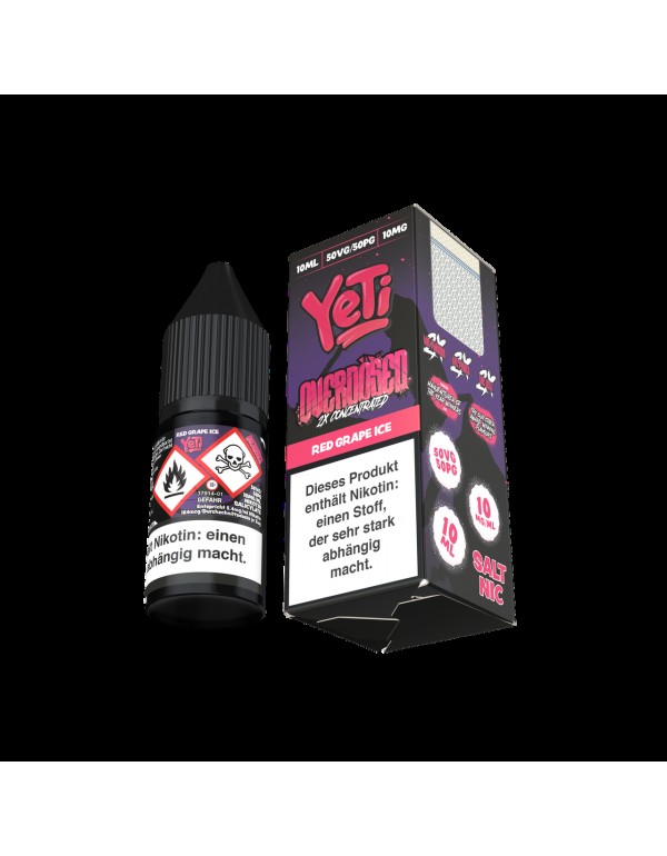 YETI OVERDOSED Red Grape Ice Nikotinsalz Liquid 10ml - 10mg/ml