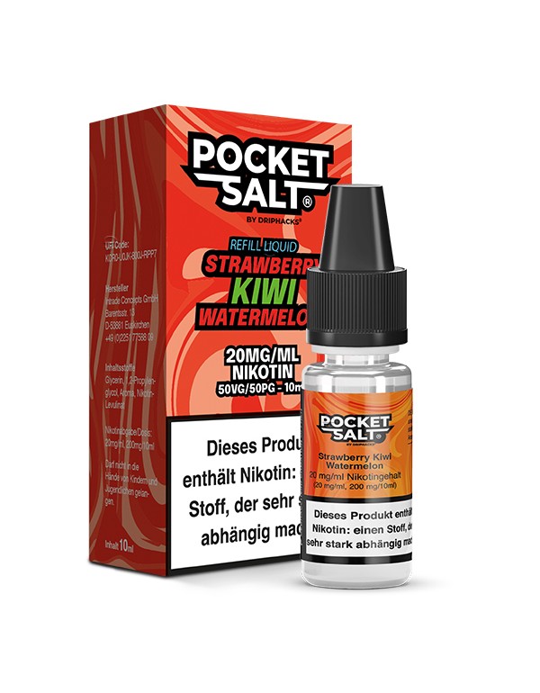 Pocket Salt Strawberry Kiwi Watermelon Nikotinsalz Liquid 20mg/ml by Drip Hacks