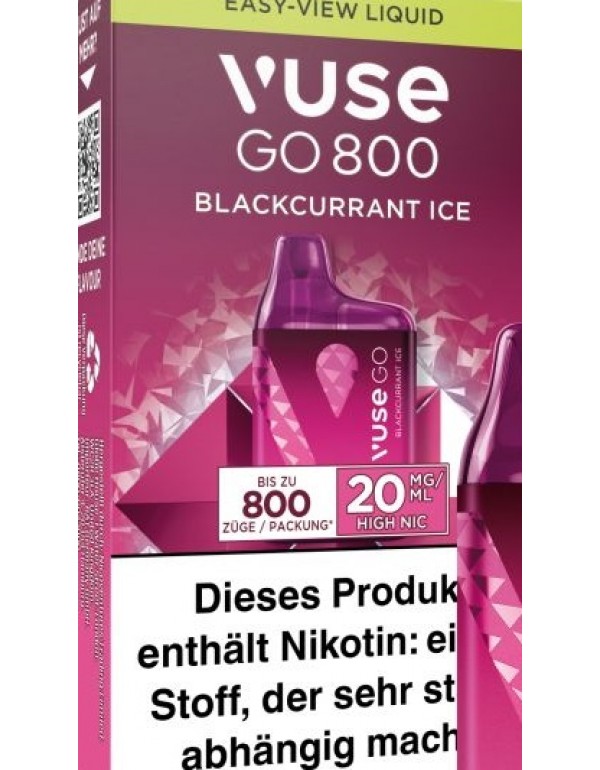 VUSE GO 800 Box Blackcurrant ICE E Zigarette 20mg/...