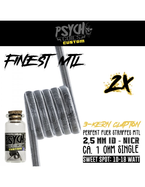 Psycho's Finest Handmade V2 MTL Coil Fine Fused Cl...