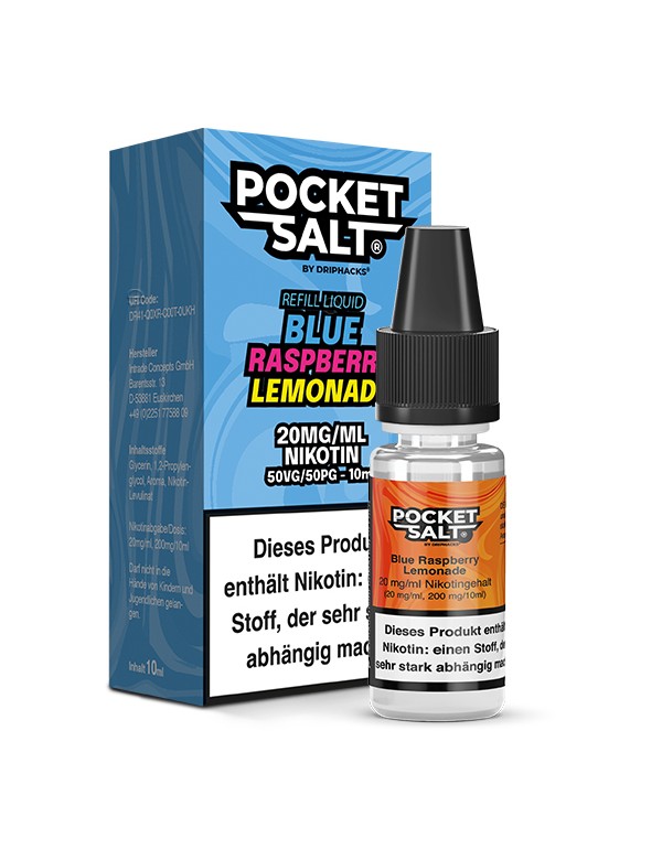 Pocket Salt Blue Raspberry Lemonade Nikotinsalz Liquid 20mg/ml by Drip Hacks