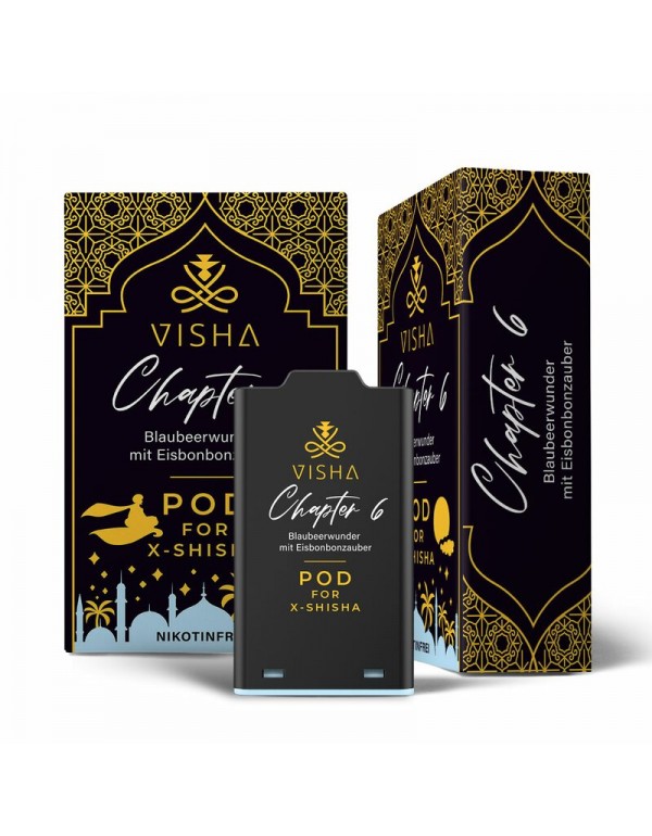 VISHA - X-Shisha Pod Chapter 6 - 0mg - Blaubeerwun...