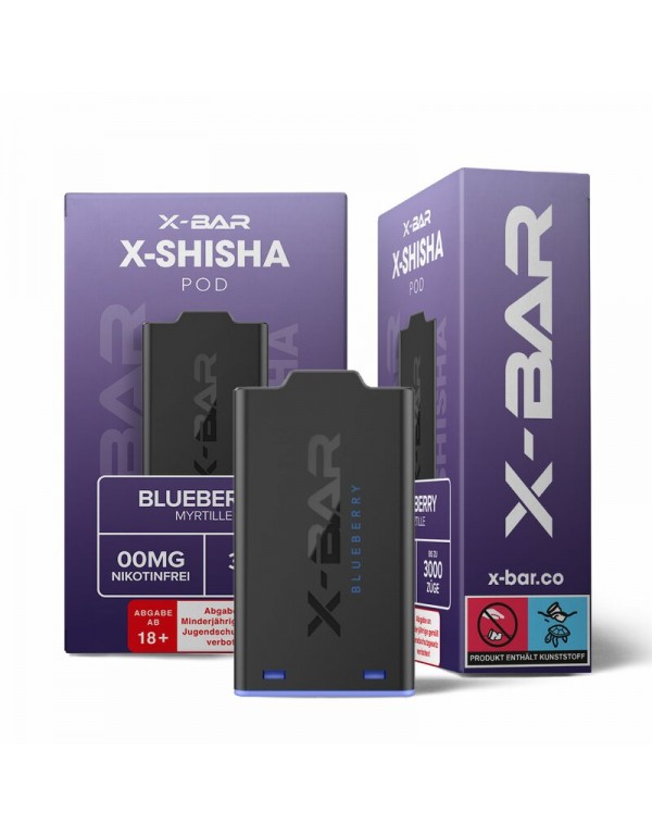 X-Shisha Pod Blueberry Nikotinfrei by X-BAR