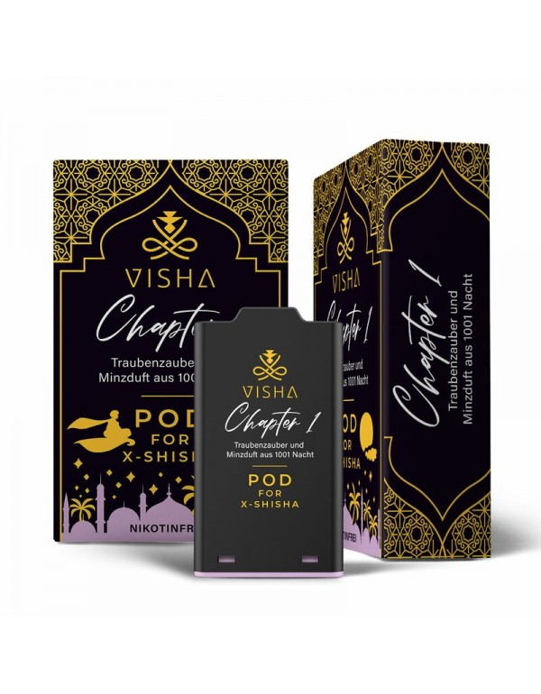 VISHA - X-Shisha Pod Chapter 1 - 0mg - Traubenzuck...