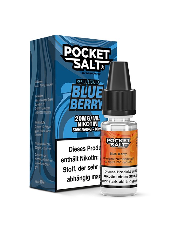 Pocket Salt Blueberry Nikotinsalz Liquid 20mg/ml by Drip Hacks