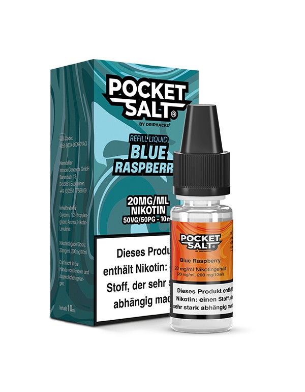 Pocket Salt Blue Raspberry Nikotinsalz Liquid 20mg/ml by Drip Hacks