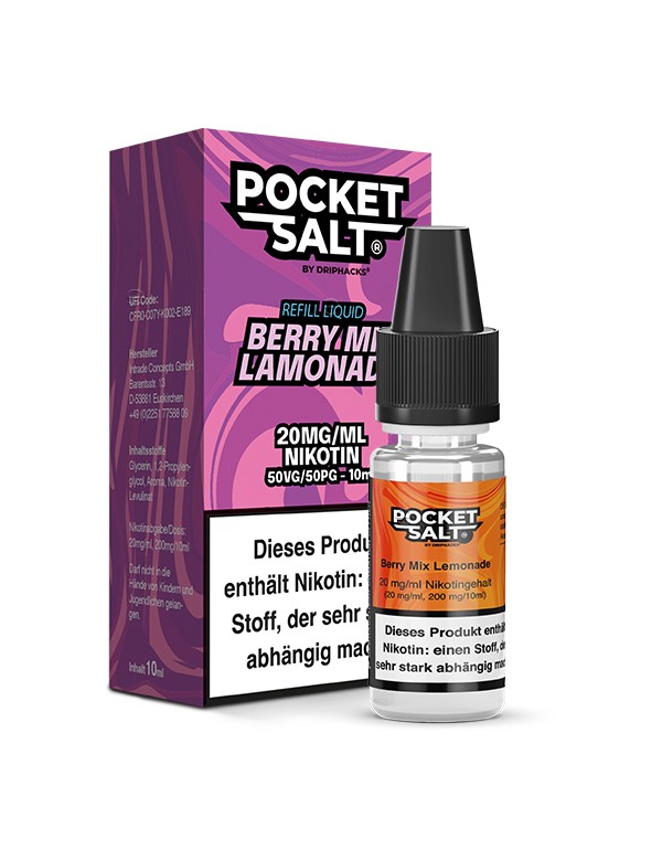 Pocket Salt Berry Mix Lemonade Nikotinsalz Liquid 20mg/ml by Drip Hacks