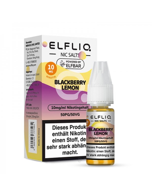 ELFBAR ELFLIQ Blackberry Lemon Nikotinsalz Liquid ...