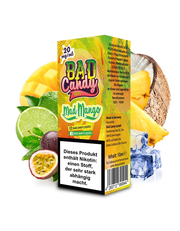 BAD CANDY Mad Mango Liquid mit Nikotin 20mg/ml