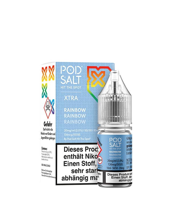 PODSALT X Rainbow Liquid (50/50) 10mg 10ml