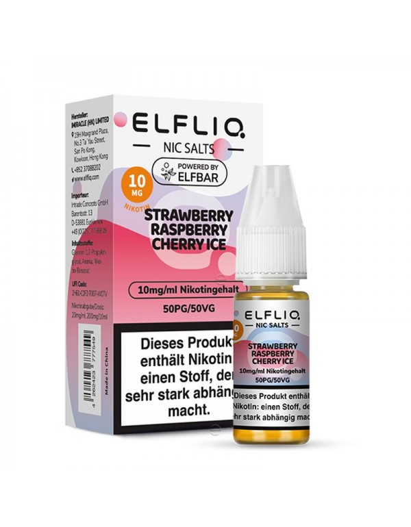 ELFBAR ELFLIQ Strawberry Raspberry Cherry ICE Liqu...