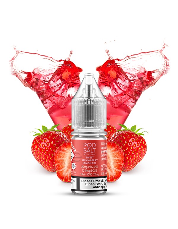 PODSALT X Sweet Strawberry Lemonade Liquid (50/50)...