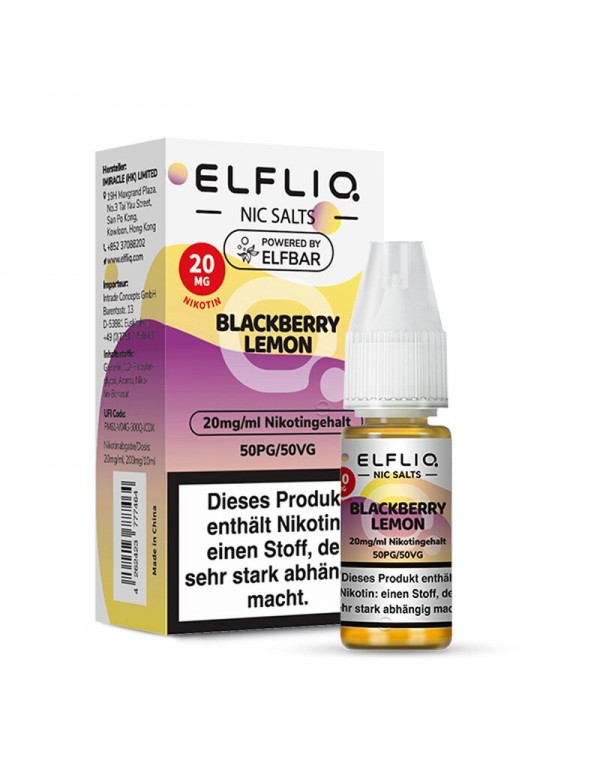 ELFBAR ELFLIQ Blackberry Lemon Nikotinsalz Liquid ...