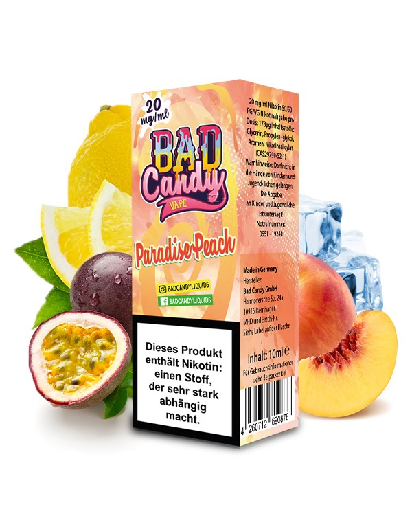 BAD CANDY Paradise Peach 20mg/ml Liquid 10ml