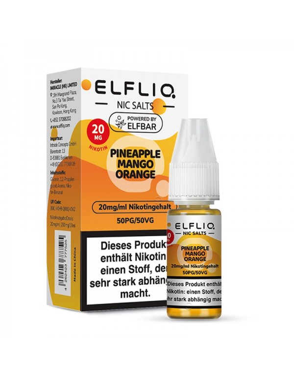 ELFBAR ELFLIQ Pineapple Mango Orange Nikotinsalz L...