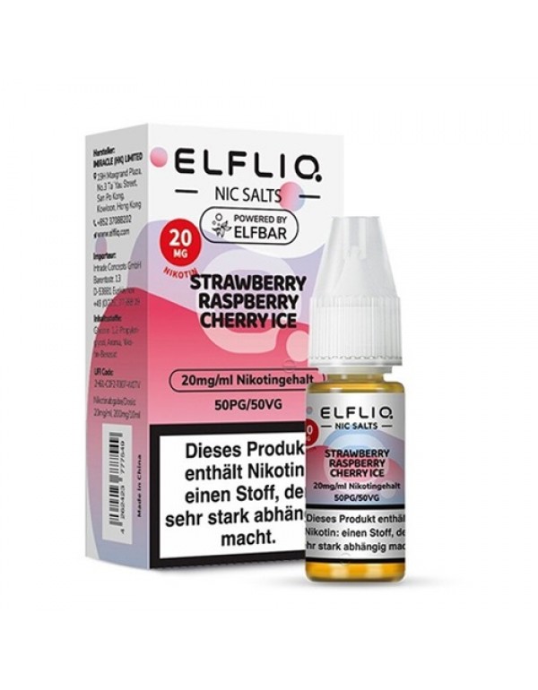 ELFBAR ELFLIQ Strawberry Raspberry Cherry ICE Liqu...