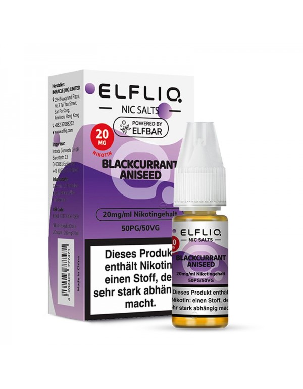 ELFBAR ELFLIQ Blackcurrant Aniseed Nikotinsalz Liq...