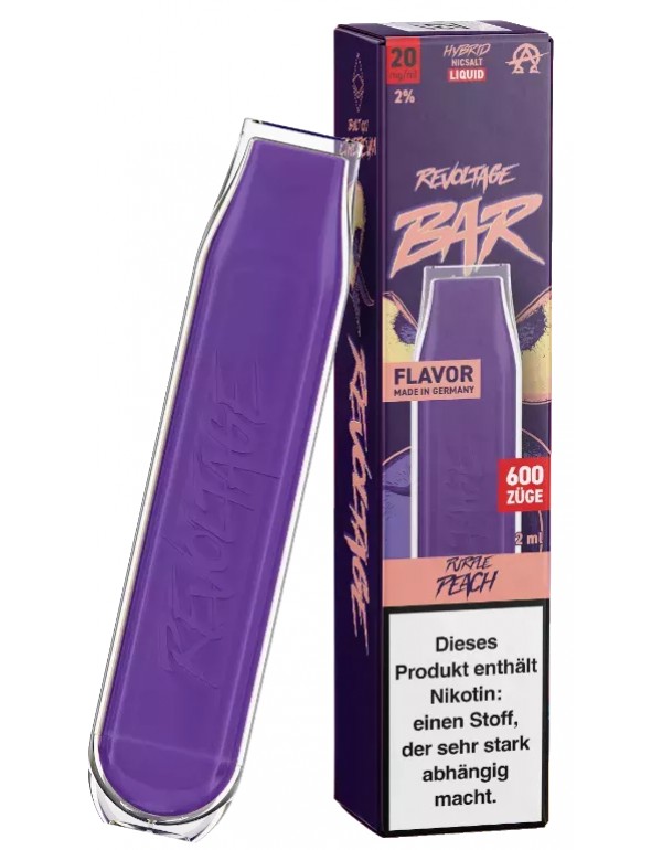 REVOLTAGE BAR E Zigarette mit Nikotin Purple Peach...