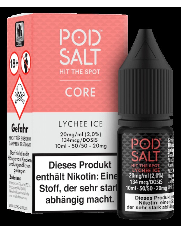 PODSALT Core Lychee Ice Liquid (50/50) 20mg 10ml