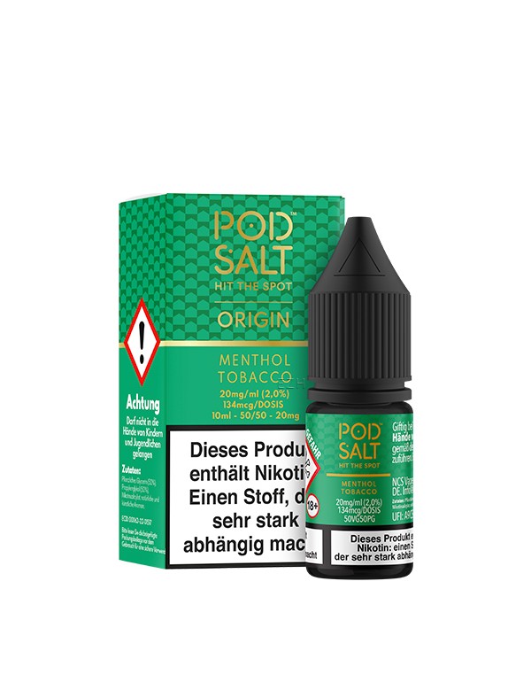 PODSALT Origin Menthol Tobacco Liquid (50/50) 20mg 10ml