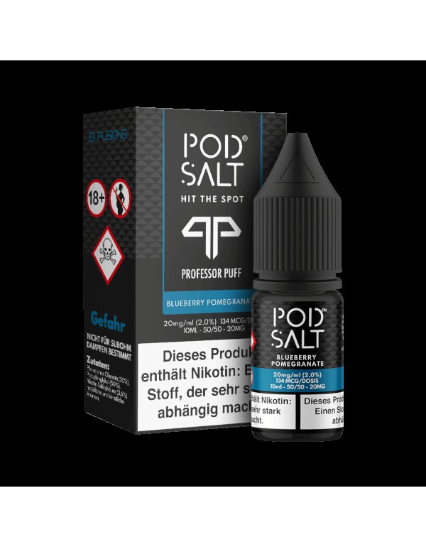 PODSALT Fusion Blueberry Pomegranate Liquid (50/50) 20mg 10ml