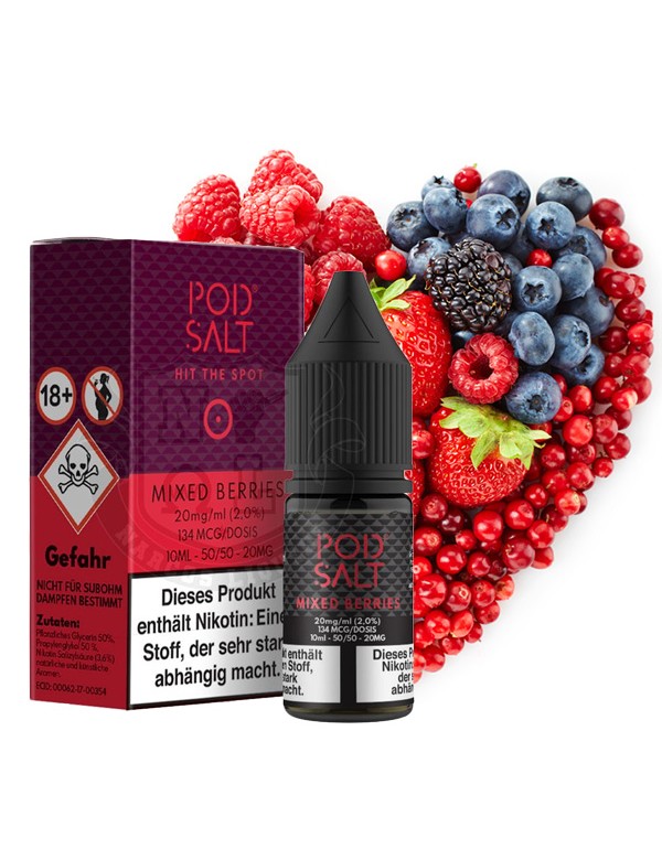 PODSALT Core Mixed Berries Liquid (50/50) 20mg 10m...