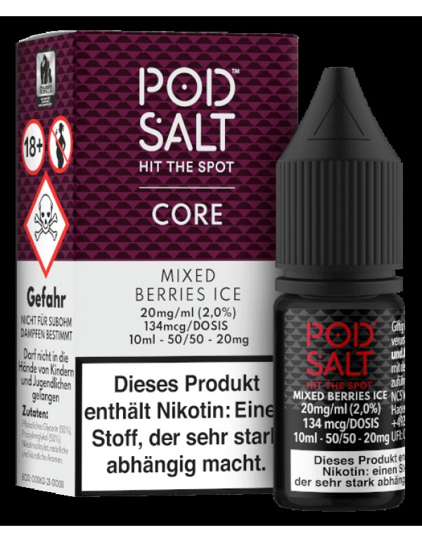 PODSALT Core Mixed Berries Ice Liquid (50/50) 20mg 10ml