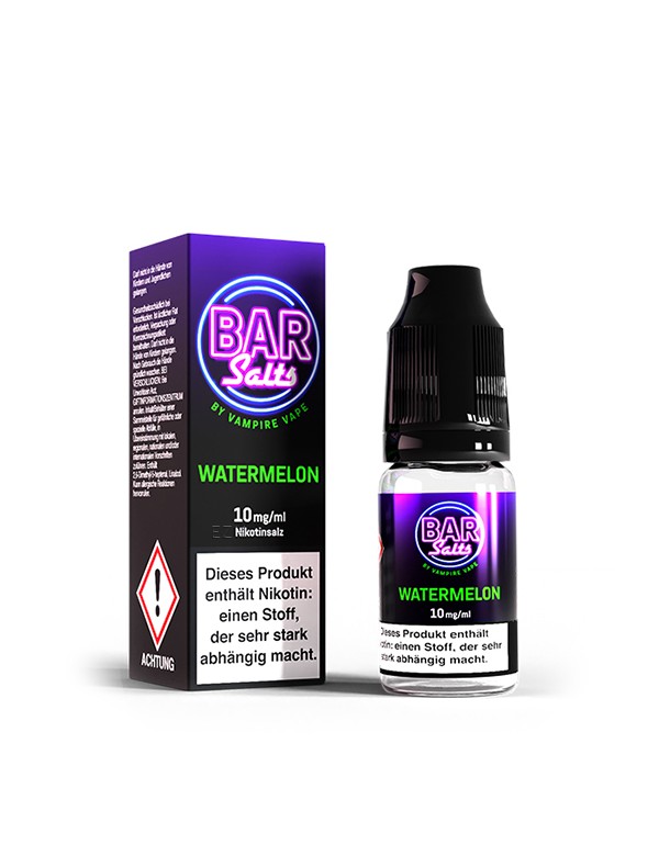 Bar Salts WATERMELON by Vampire Vape 10mg/ml Liquid 10ml