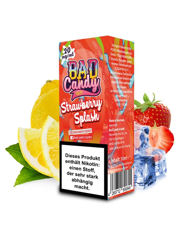 BAD CANDY Strawberry Splash 20mg/ml Liquid 10ml