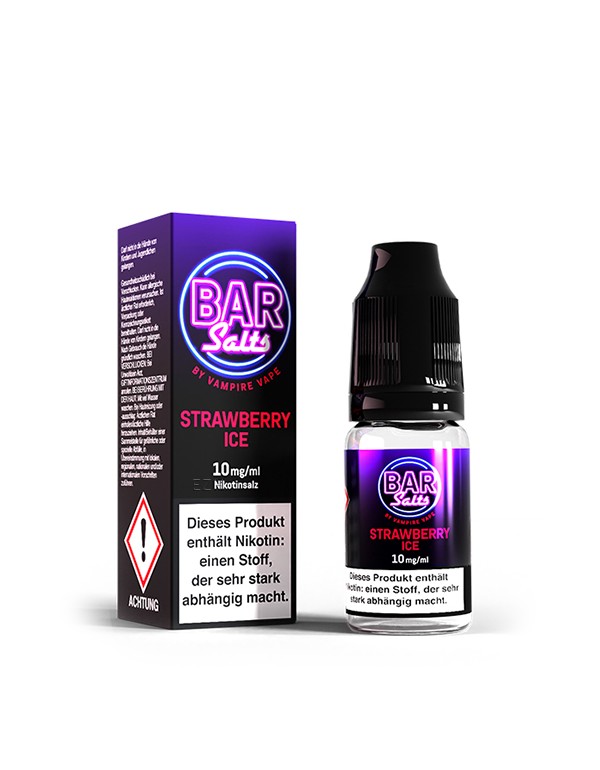 Bar Salts STRAWBERRY ICE by Vampire Vape 10mg/ml Liquid 10ml