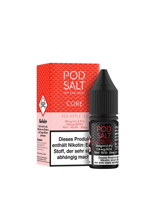 PODSALT Core Red Apple Ice Nikotinsalz Liquid (50/50) 20mg/ml 10ml