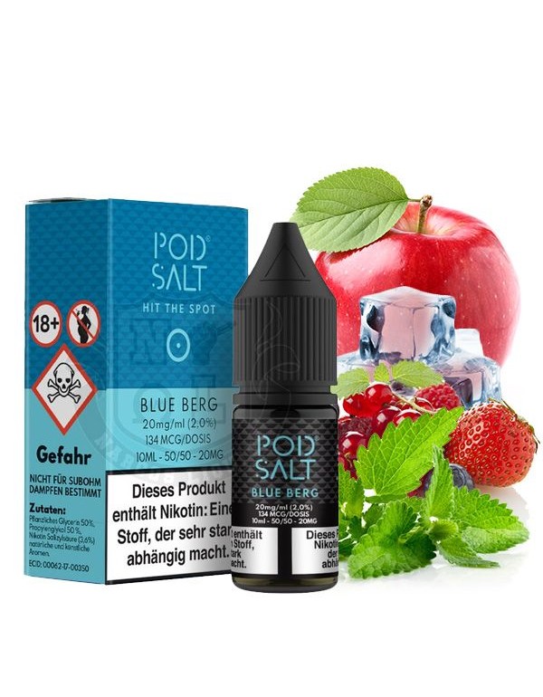 PODSALT Core Blue Berg Liquid (50/50) 20mg 10ml