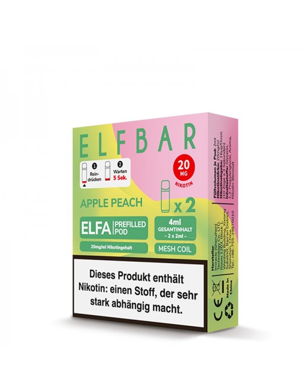 Elfbar ELFA Pods Apple Peach 20mg/ml 2 Stück