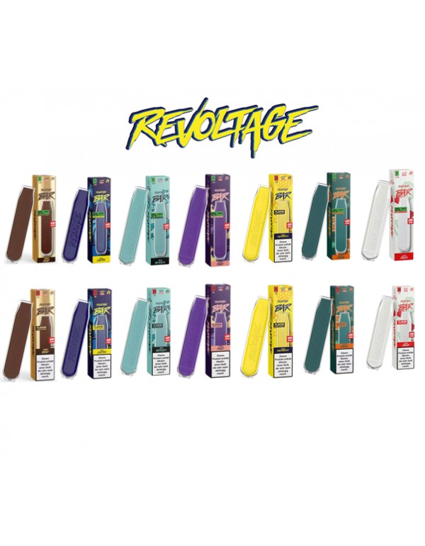 REVOLTAGE BAR Einweg E-Zigarette Neon Lemon NIKOTINFREI