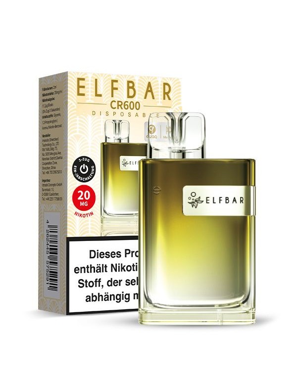 ELFBAR Crystal CR600 Pineapple Ice Einweg E Zigarette 20mg/ml