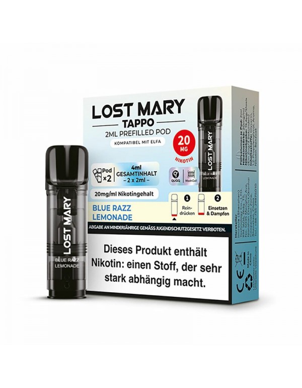 Lost Mary TAPPO Pods Blue Razz Lemonade 20mg/ml