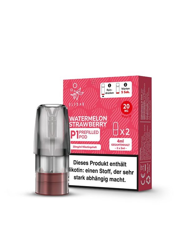 Elfbar Mate500 Pods Watermelon Strawberry 20mg/ml 2 Stück