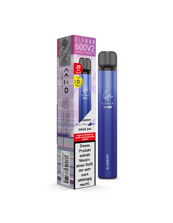 ELFBAR 600 Blueberry Einweg E Zigarette Disposable 20mg/ml