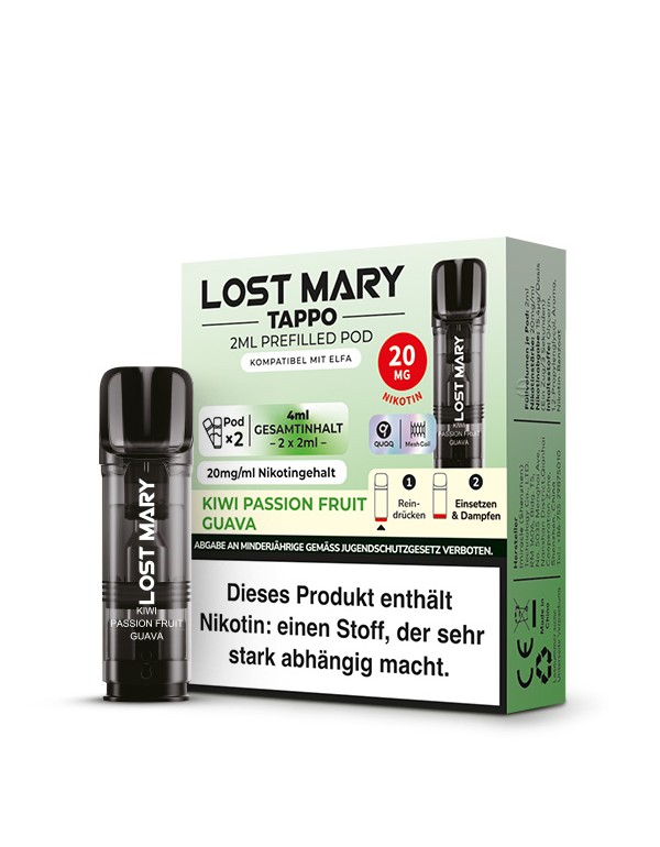 Lost Mary TAPPO Pods Kiwi Passionfruit Guava 20mg/ml