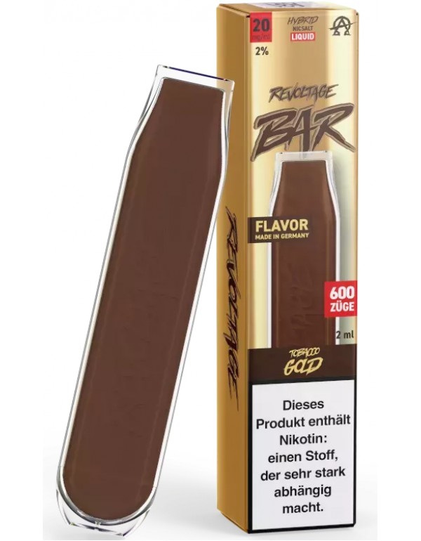 REVOLTAGE BAR Einweg E Zigarette Tobacco Gold mit ...