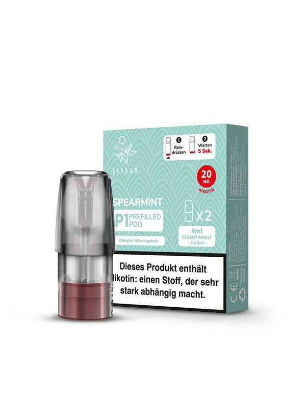 Elfbar Mate500 Pods Spearmint 20mg/ml 2 Stück