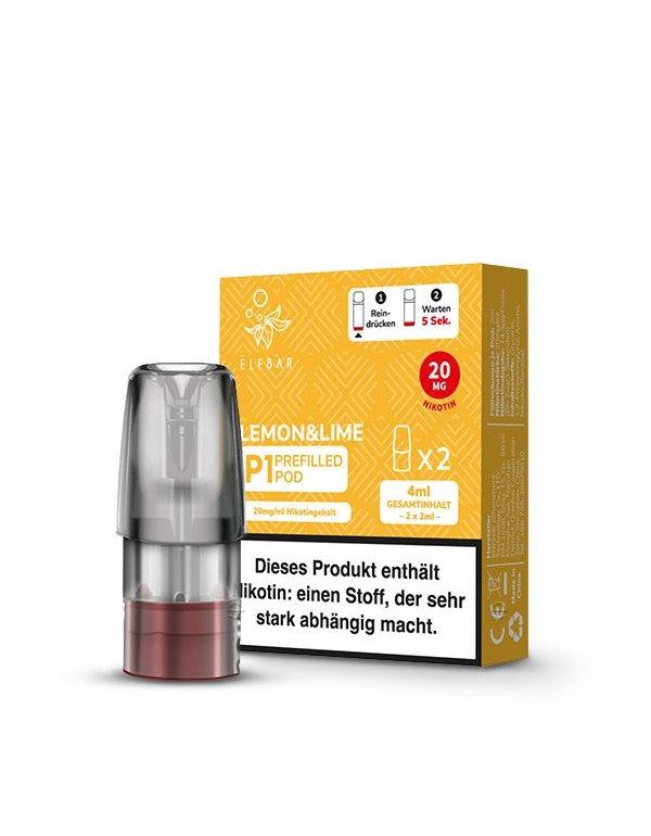 Elfbar Mate500 Pods Lemon & Lime 20mg/ml 2 Stück