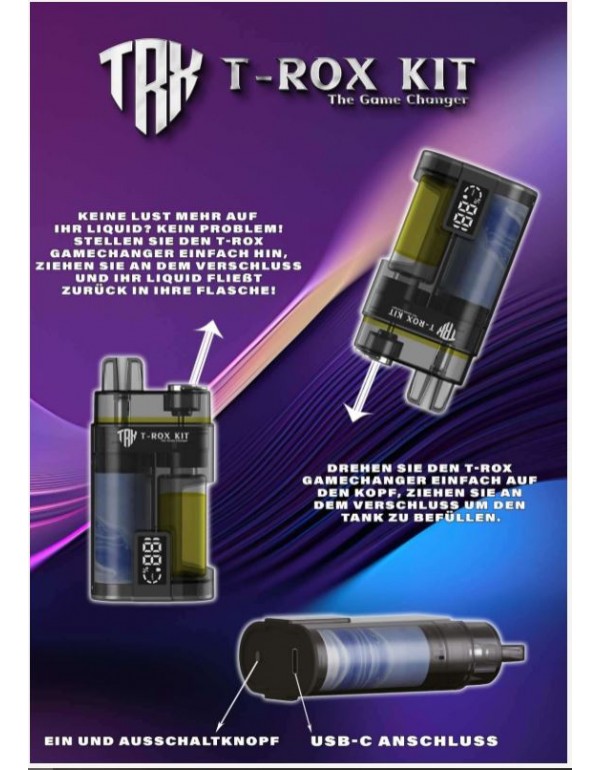 T-ROX Game Changer Kit 10ml Pod System - Black